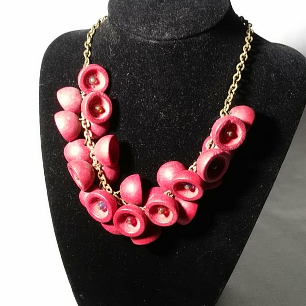 Frank Hess (?) Wood Bell Necklace